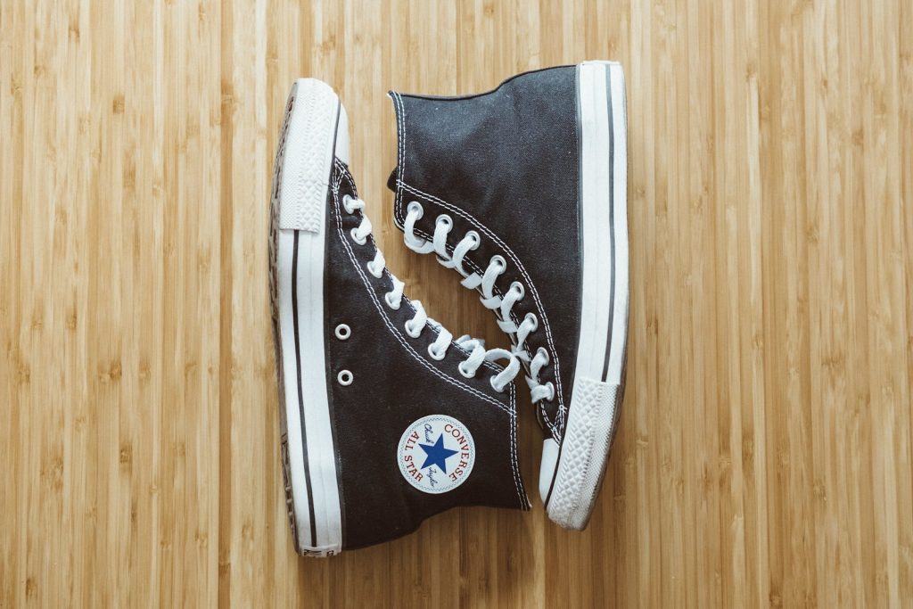 pair of black Converse All-Star high-top