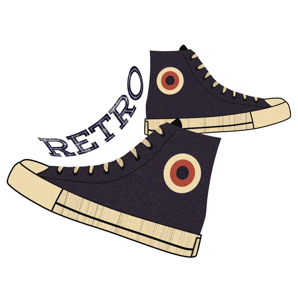 retro, footwear, vintage